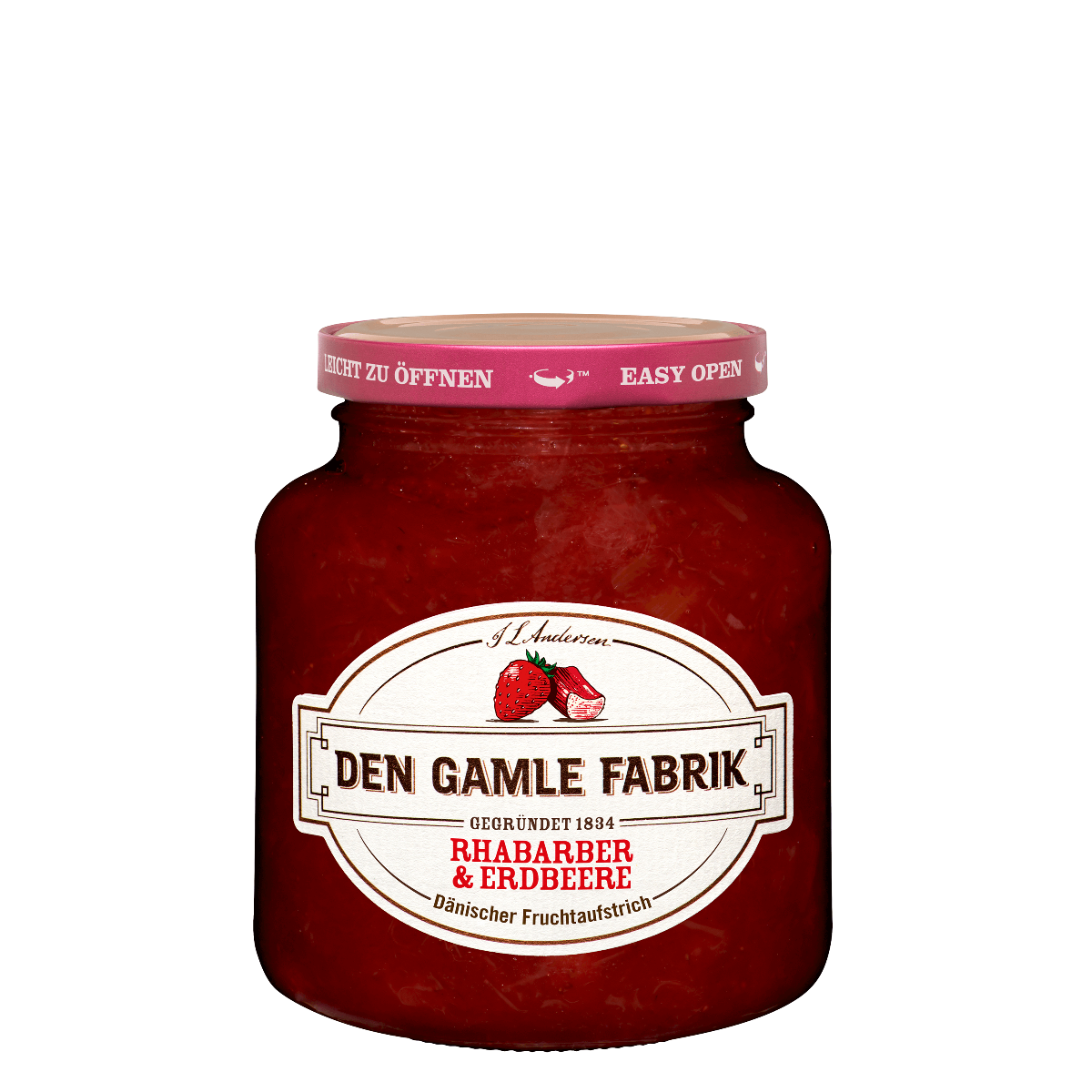 Den Gamle Fabrik »Fruchtaufstrich Rhabarber & Erdbeere«