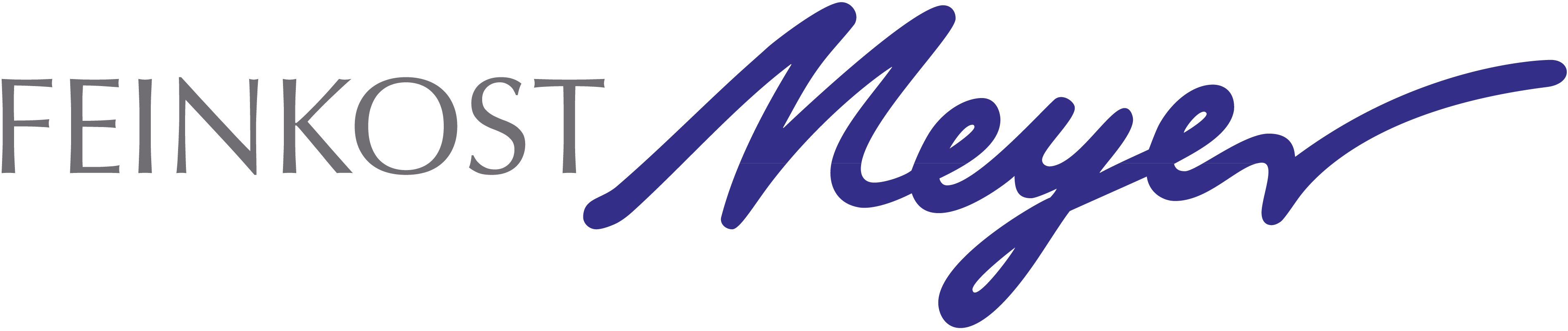 Das ist eine hochauflösende Version des Feinkost Meyer Logos mit transparentem Hintergrund.